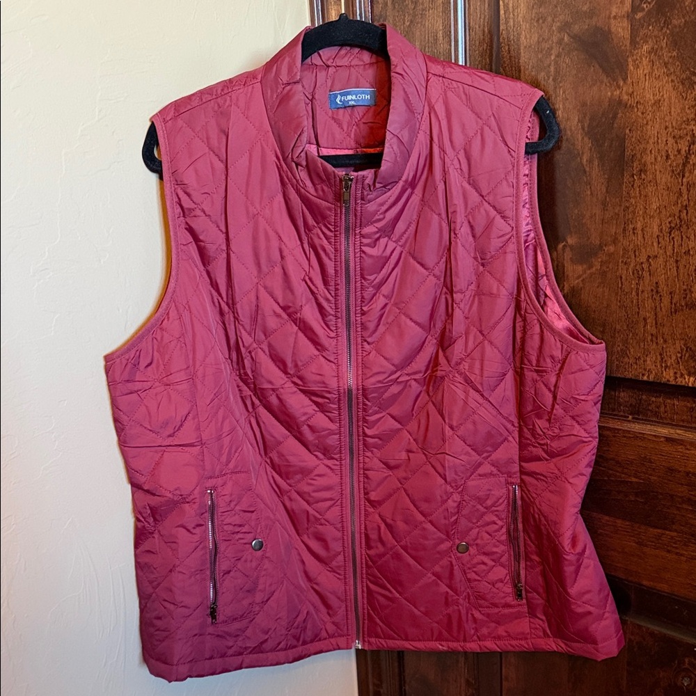 Women's Quilted Vest - Rich Burgundy XXL